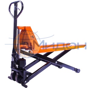 Тележка гидравлическая (рохля) JF (1т) с ножничным подъёмом 715мм