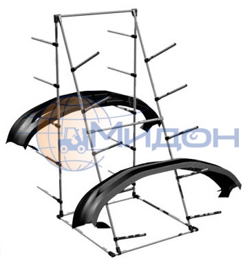 Стойка хромированная под бамперы 06.502/C Ferrum 1930х1427(глубина)х2050(высота)мм