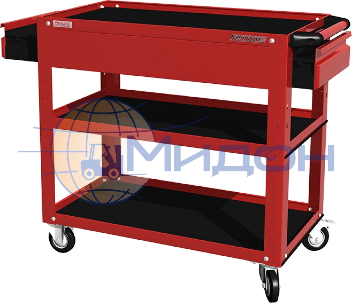 Тележка инструментальная открытая FB-200 02.232 Ferrum CLASSIC (3 полки, 2 выдвижных ящика) 950х486х840h