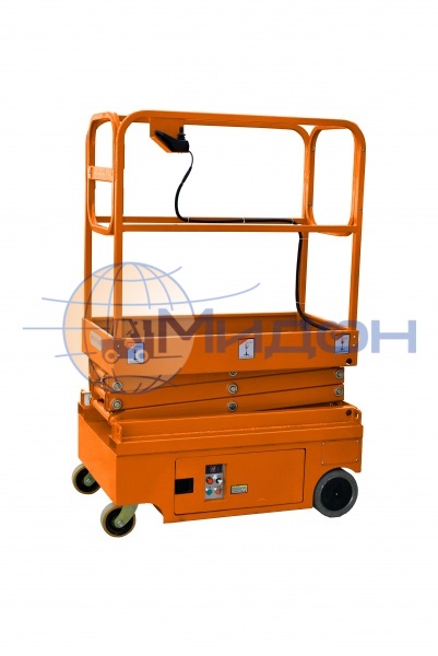Подъемник ножничный передвижной самоходный SPX T3-3000 (300кг 3м) DC (от АКБ, ЗУ-220В), управление с платформы