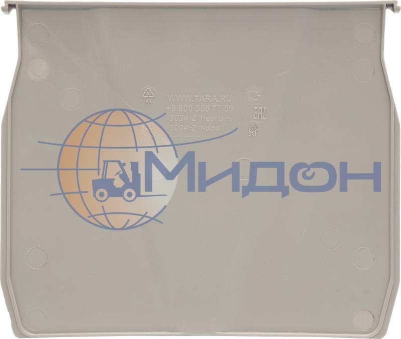 Разделитель ширины 5004-2 для ящика пластикового 5004 серый, сплошной 224 х 165 х 2