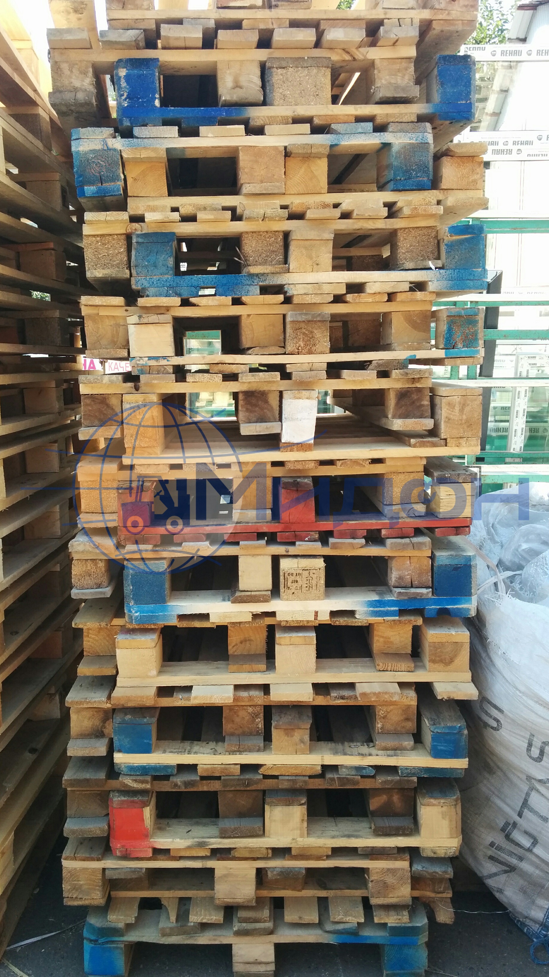 Поддон (паллет) дерявянный б/у 1200*800 типовой г/п 1500 кг сорт 1