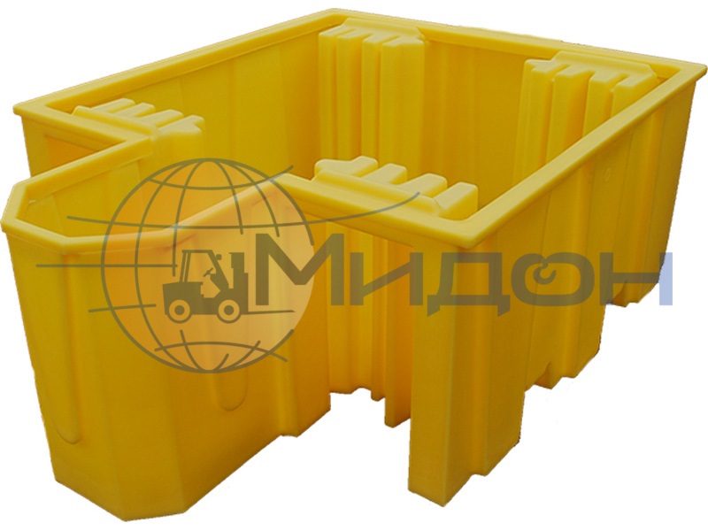 Контейнер пластиковый под локализацию ПдО К1Д 2340 х 1225 х 610 для еврокуба без решетки с дозатором