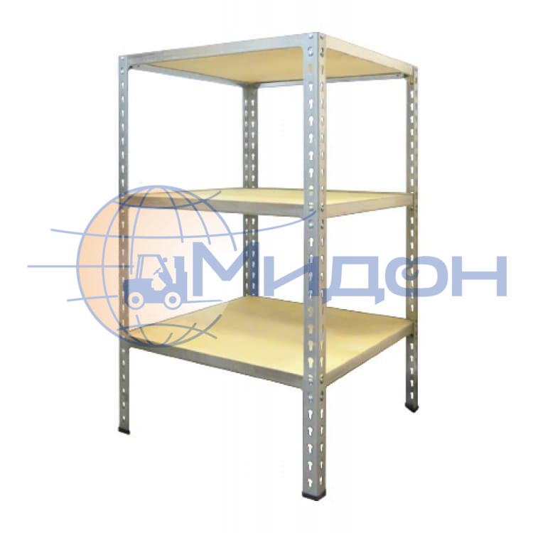 Стеллаж полочный МКФ 3-2,0 с фанерным настилом (2000х1815х745) 1500 кг(стеллаж), 350 кг(полка), 3 полки