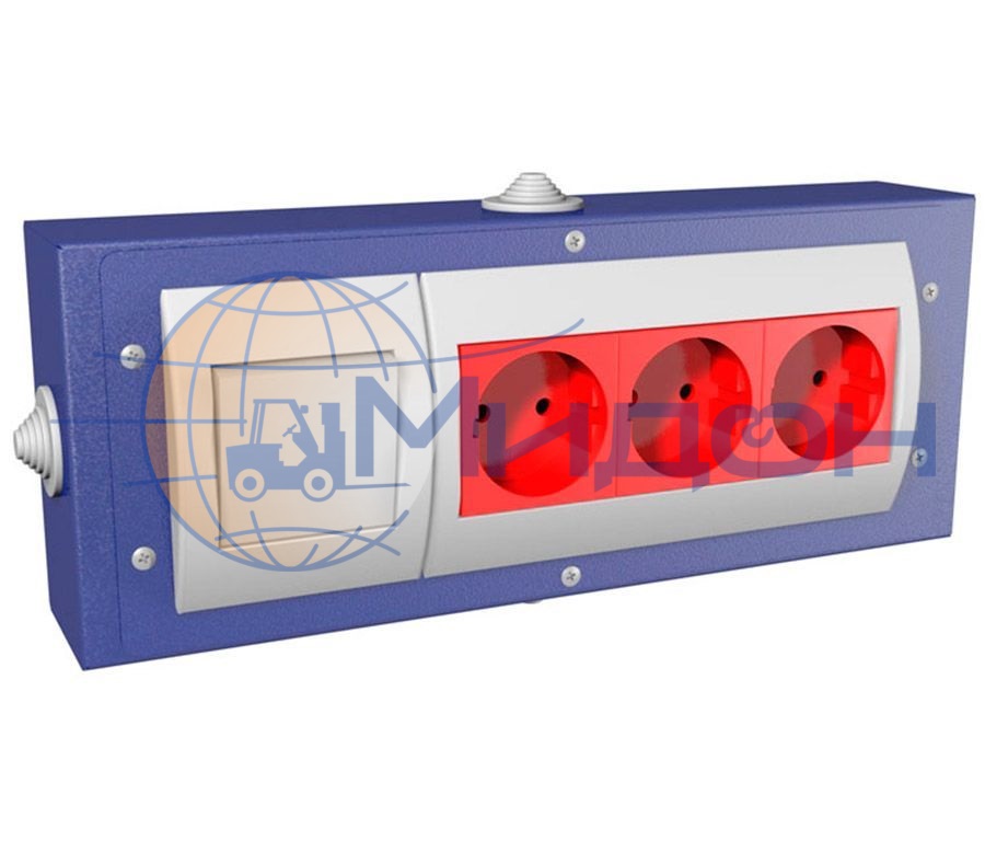 Блок электророзеток для верстака, тележки, шкафа