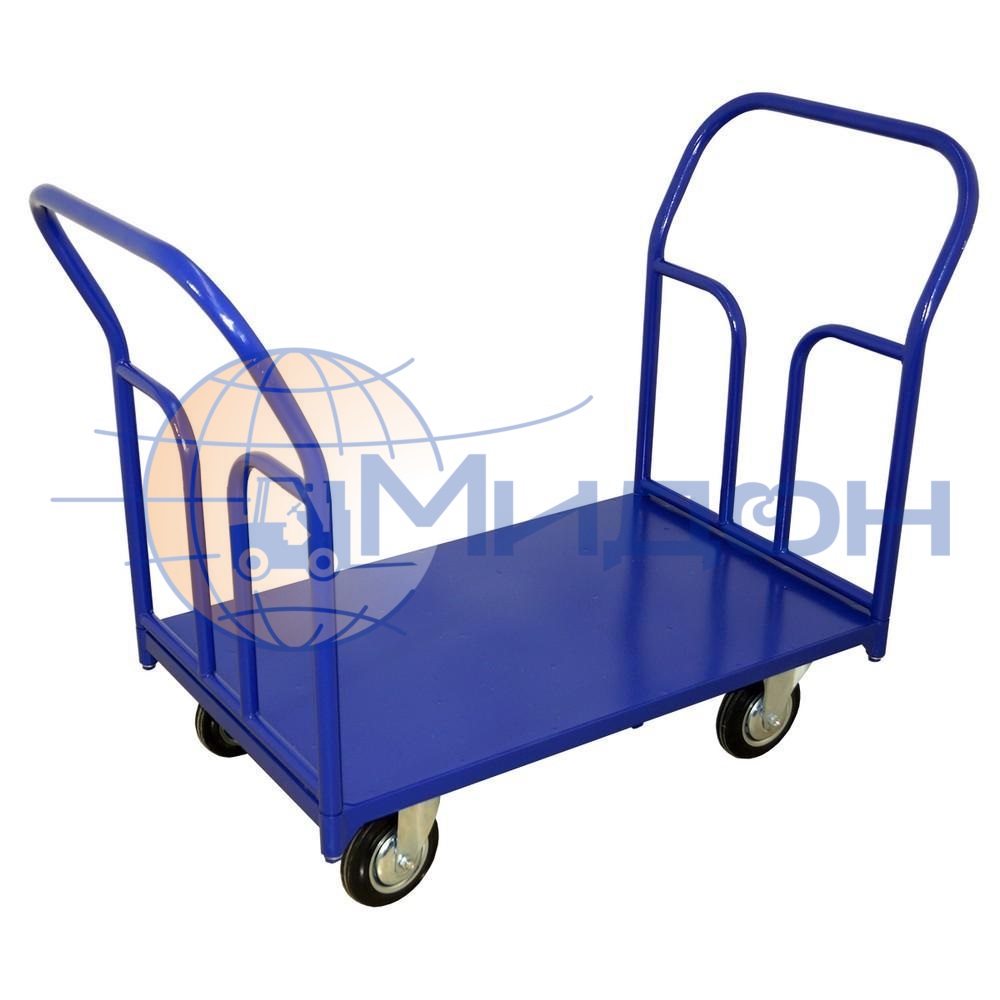 Тележка платформенная с двумя съёмными ручками ТПД 4 ( 600х1200 ) (колёса ф160: стандартные, Китай)