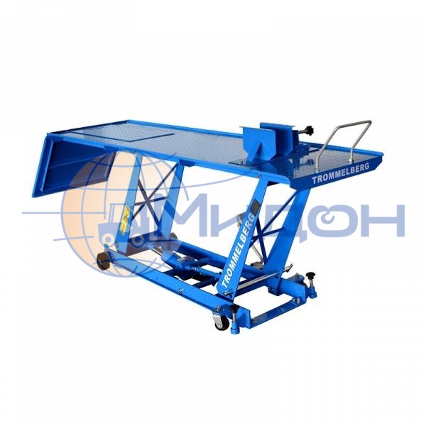Подъемник ножничный гидравлический для мототехники, ножной привод, г/п 450 кг. Trommelberg (Германия) TST045M
