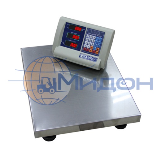Весы товарные платформенные МИДЛ МП 150 МДА Ф-3(20/50; 400х500; нерж) «Восточный Базар 518 авто» (без стойки)