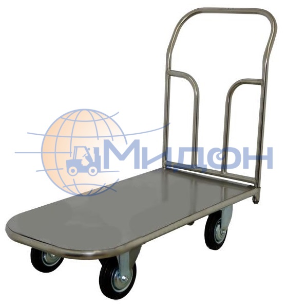 Тележка платформенная из нержавеющей стали ТП НЖ 3 ( 600х1000х700 ) (колёса ф125: стандартные, Китай)