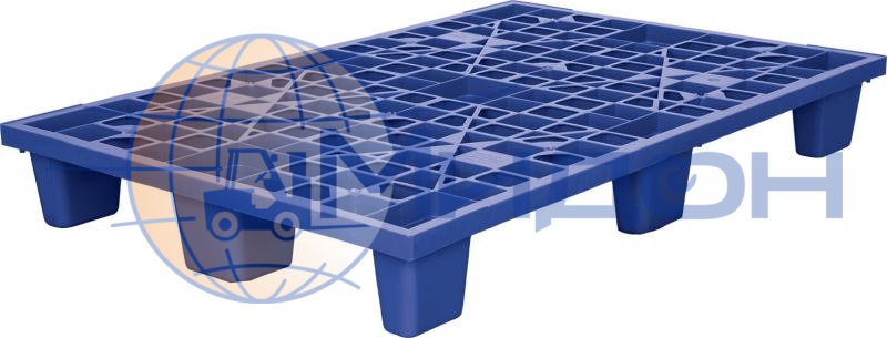 Паллет пластиковый перфорированный на ножках (1000кг/800кг) TR 1208 L 1200 х 800 х 160 цвет - синий