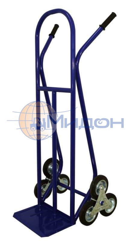 Тележка двухколёсная КГЛ 200 (200кг) лестничная (2 блока из 3 колёс ф160: литая резина, Китай)
