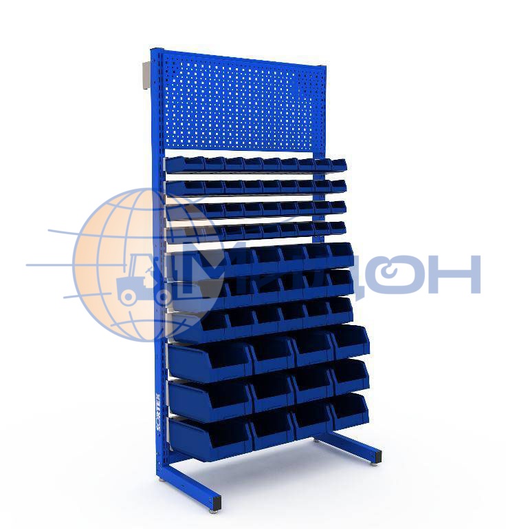 Система хранения SORTEX 1915 №1-4 1995х995х505 односторонняя, включая контейнеры 12.401 (75*100*165)-36шт, 12.402 (130*150*250)-18шт, 12.403 (150*225*350)-12шт.