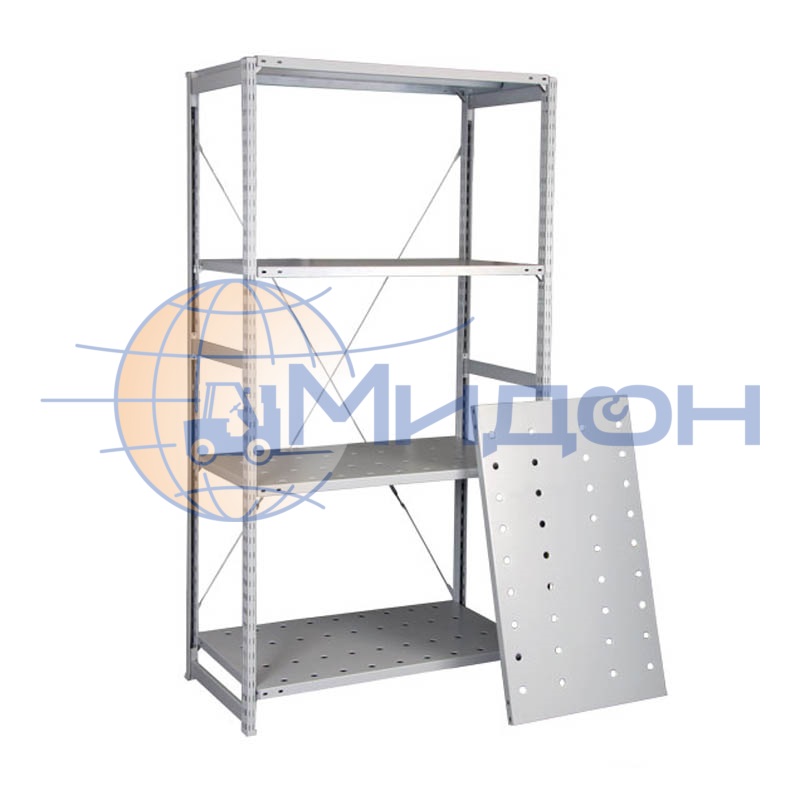 Стеллаж полочный Универсал ТСУ 2.7 (2000х760х400) П 1800 кг(стеллаж) 150 кг(полка) 4 полки перфорированные