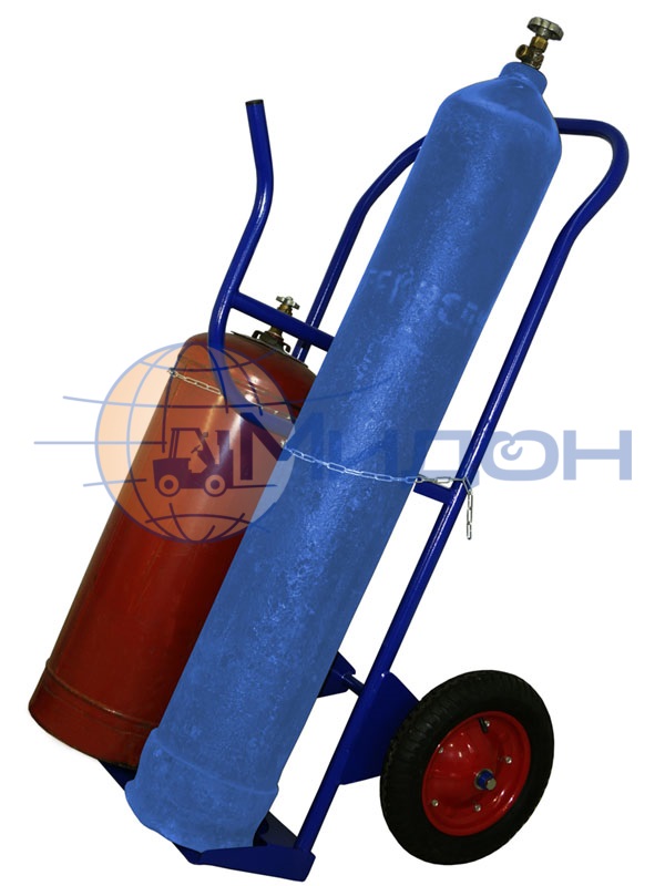 Тележка двухколёсная КП 2 У (300кг) для 2 баллонов (кислород, пропан) (без колёс)