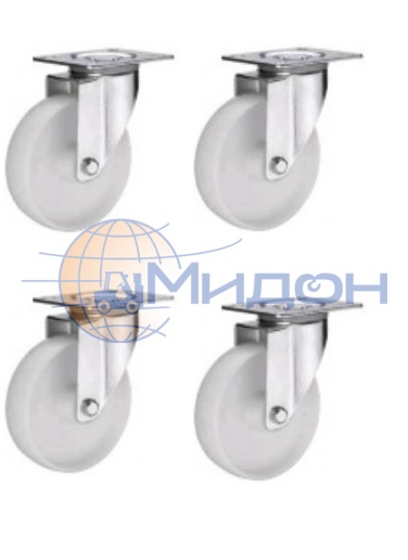 Колёса (комплект 4шт) для контейнера пластикового BoxPallet в сборе (вариант 1) 150 х 150 х 150