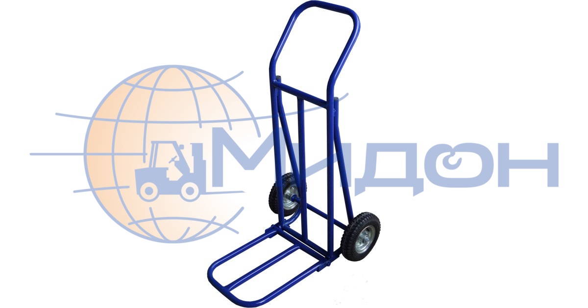 Тележка двухколёсная КГМ 200 (150кг) с откидной платформой (без колёс)