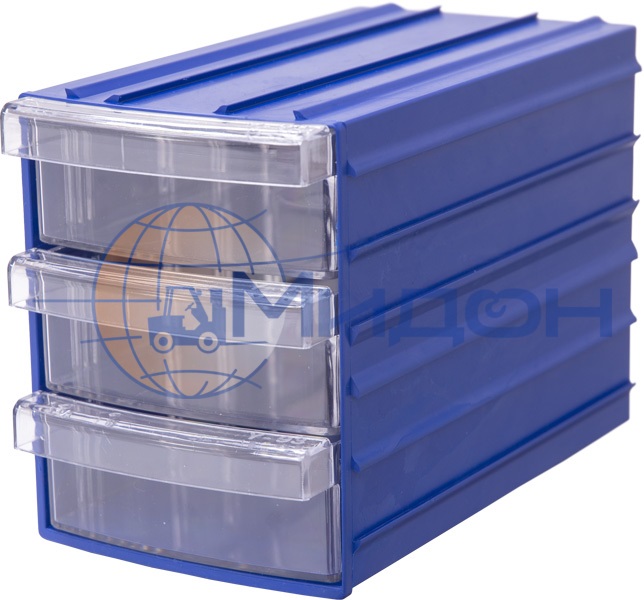 Три прозрачных ящика Plastic Drawer Y 93 в комплекте с корпусом 110 х 90 х 160