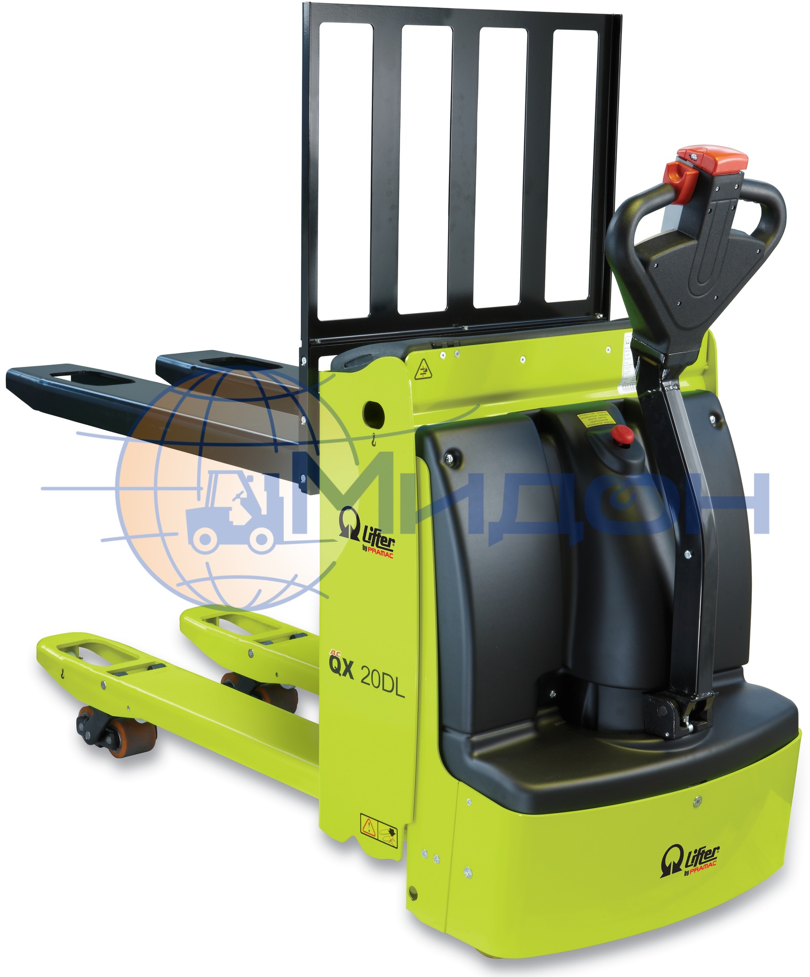 Тележка самоходная (транспортировщик паллет) QX20AC S4 DOUBLE LIFT Pramac Lifter (Италия) 2000 кг, с АКБ и ЗУ 30А/230Ah, двойной подъём