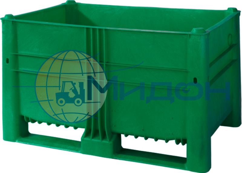 Контейнер пластиковый 10-080 ТН крупногабаритный 1200 х 800 х 740 перфорированный на полозьях