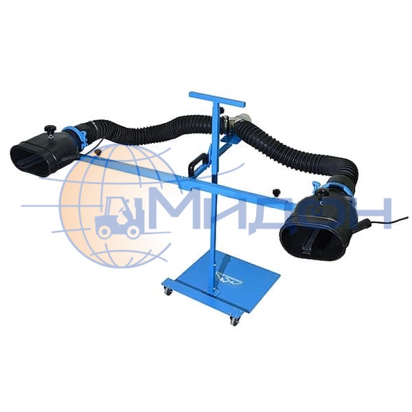 Стойка с неопреновыми наконечниками d200x100 мм, под двойной выхлоп, шланг 75мм Trommelberg (Германия) CA90007601D