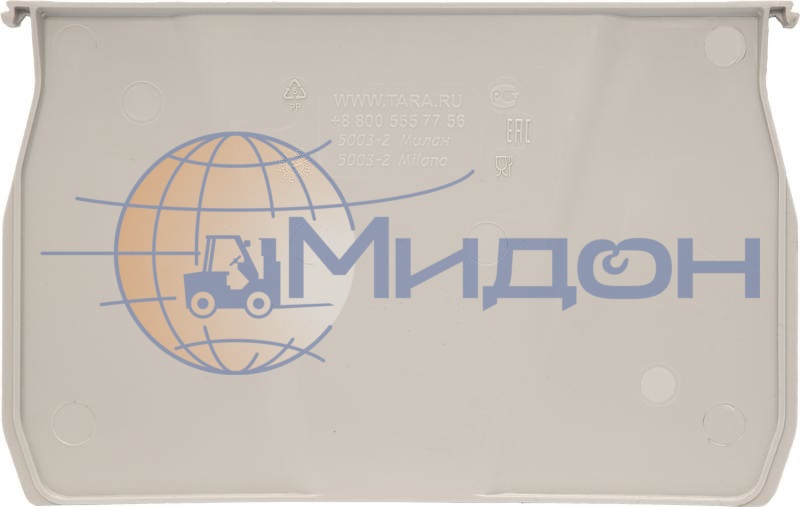 Разделитель ширины 5003-2 для ящика пластикового 5003 серый, сплошной 222 х 122 х 2