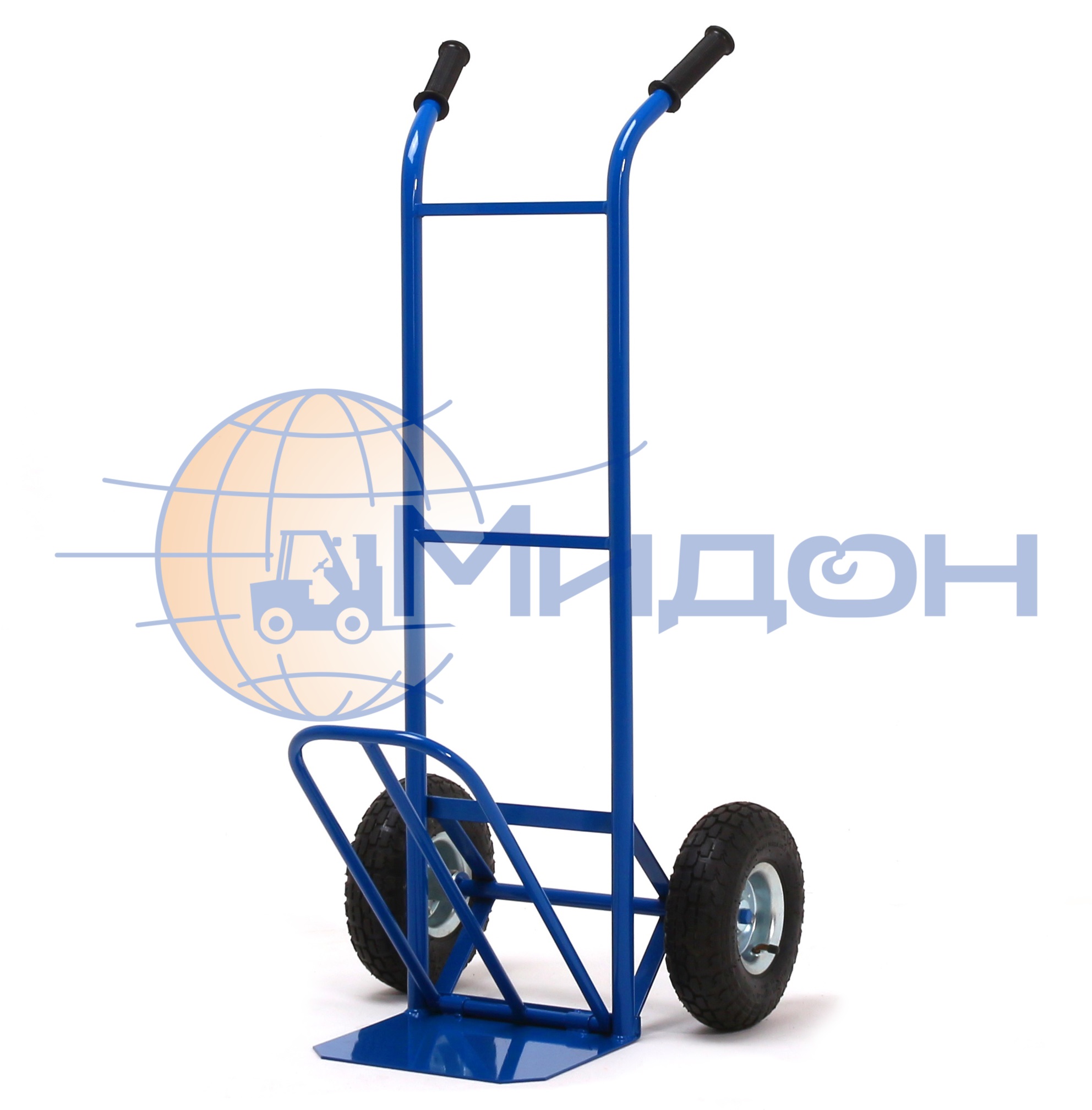 Тележка двухколесная Д-150П (150кг) с откидной полкой без колёс