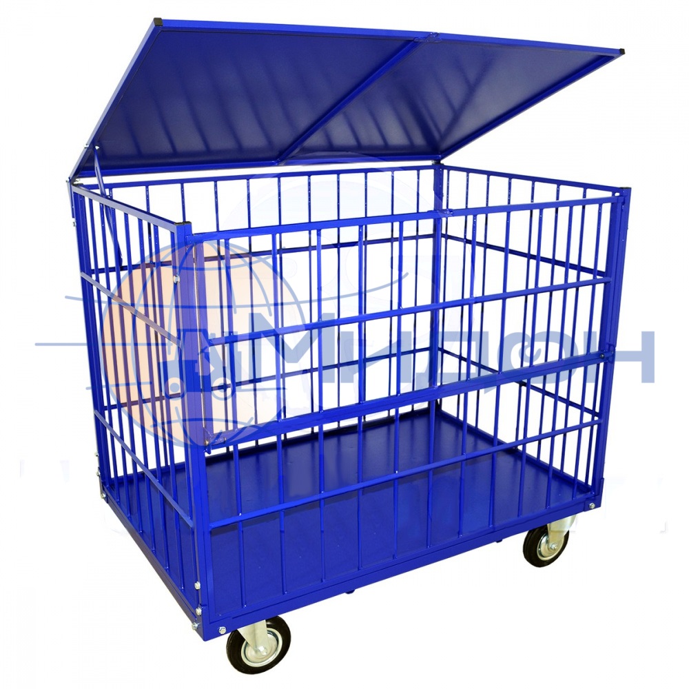 Контейнер мусорный 800 литров на 4-x колесах сетчатый с крышкой МКС-800 1160 х 960 х 1130