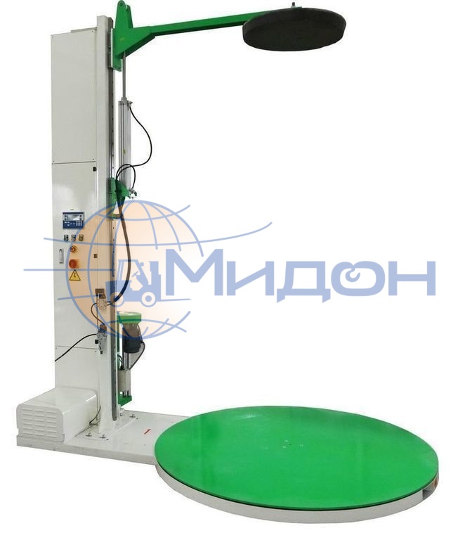 Паллетоупаковщик (паллетообмотчик) Olympic 100E-CS (2т, Н=2,4м, ф=1,65м), каретка механическая, верхний прижим