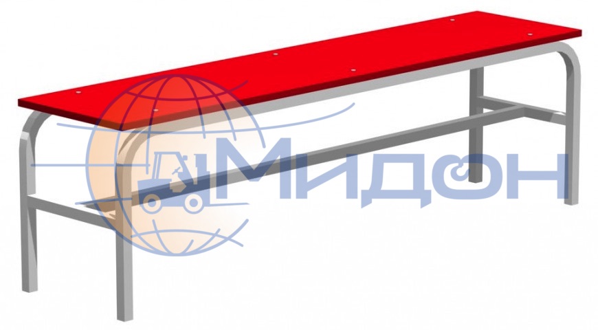 Скамья гардеробная 1000мм ЛДСП красный