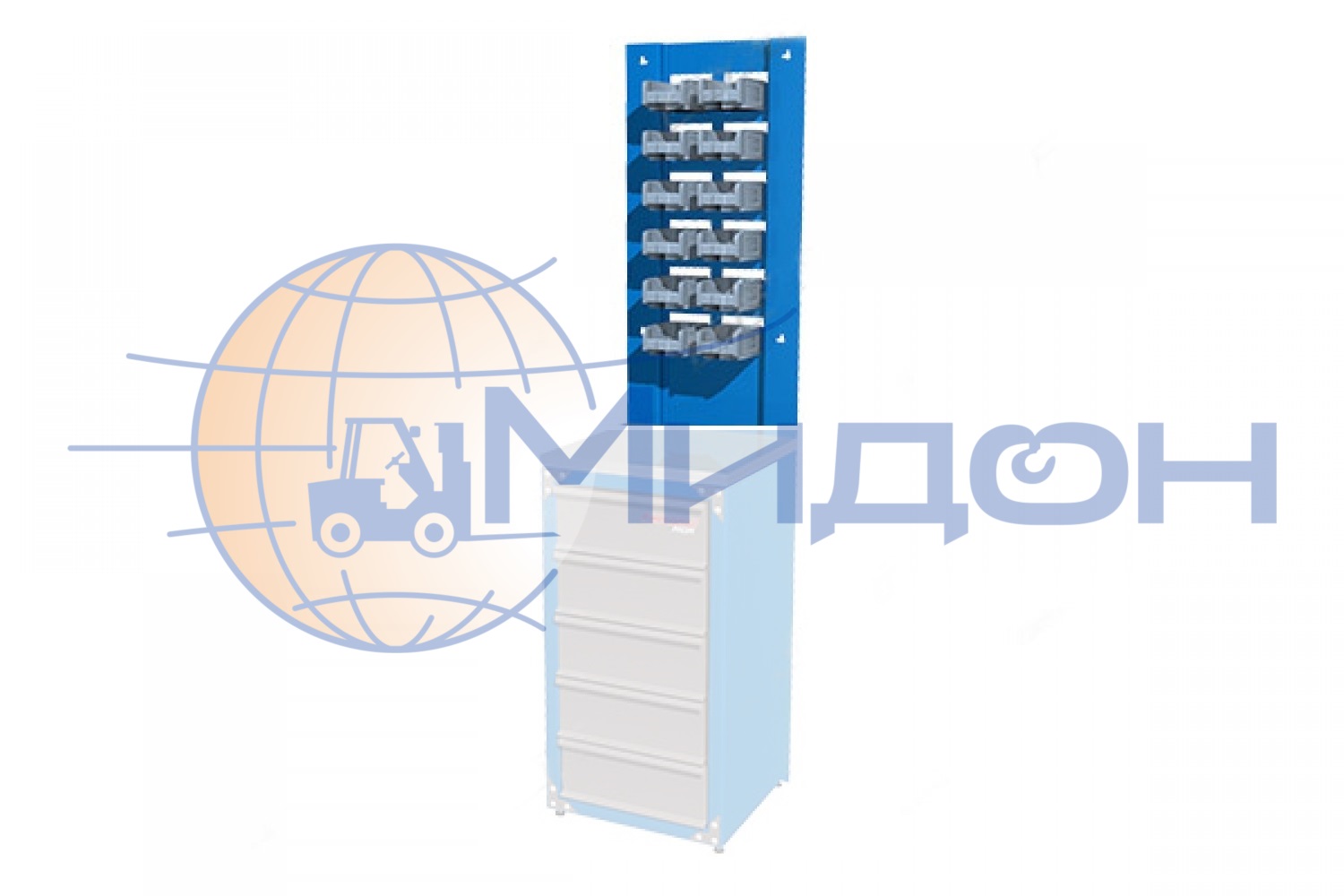 Панель под 12 пластиковых ящиков 07.017Pro Ferrum 438х20х1750h