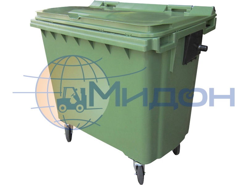 Контейнер мусорный 770 литров на 4-x колесах с крышкой MGBK-770 1355 х 775 х 1350