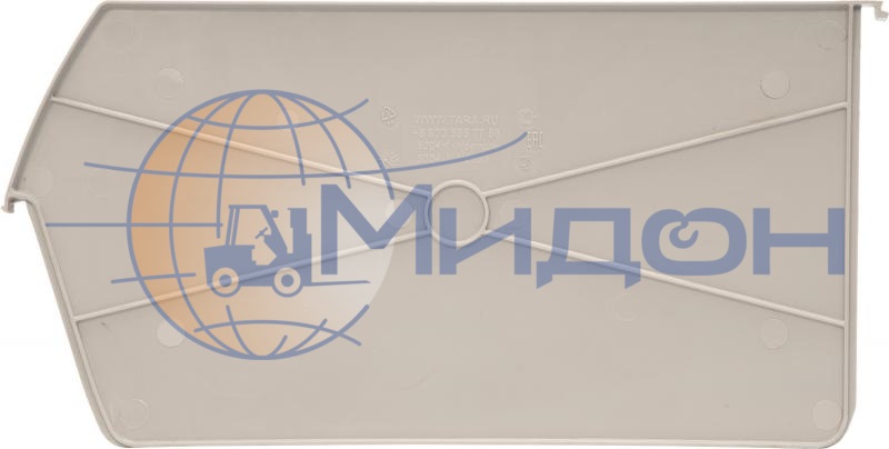 Разделитель длины 5004-1 для ящика пластикового 5004 серый, сплошной 357 х 187 х 3