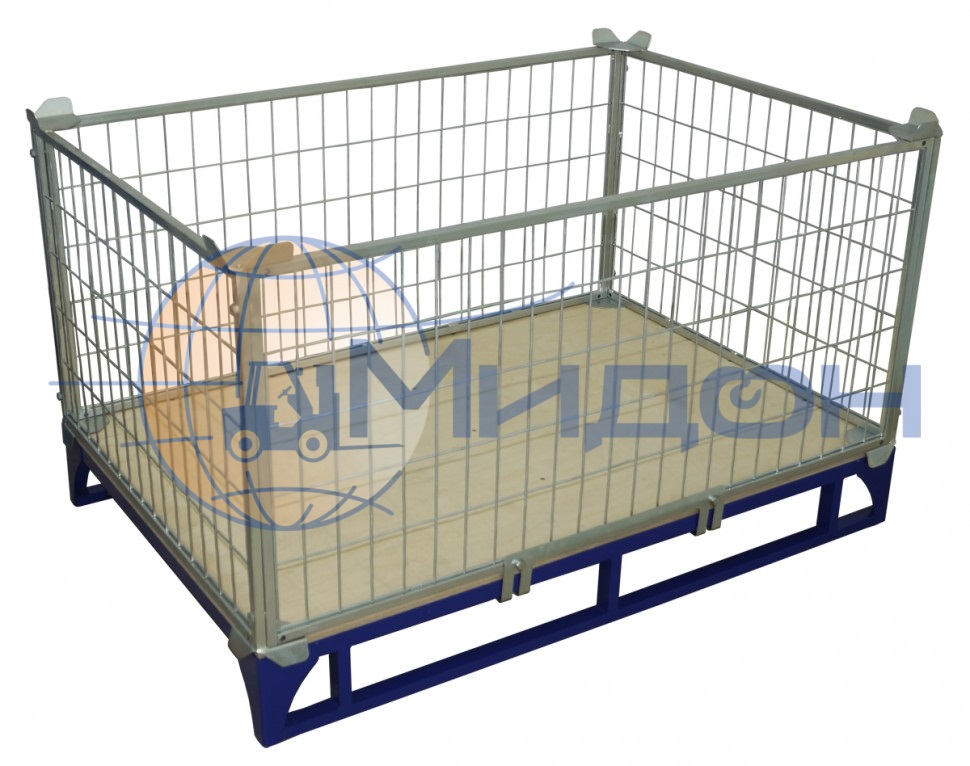 Ограждение для европоддона (сетчатое) ОПС 500 ЦИНК ( 800х1200х535 ) (1500кг)