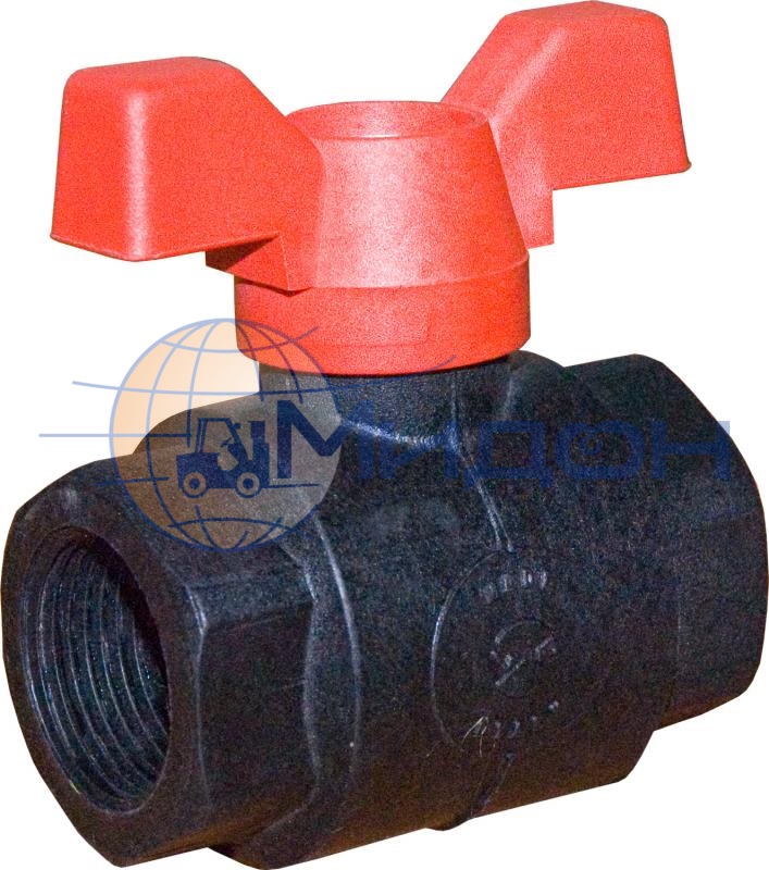 Кран шаровый (пластик/металл) КШ 1 с внутренней резьбой (1дюйм)