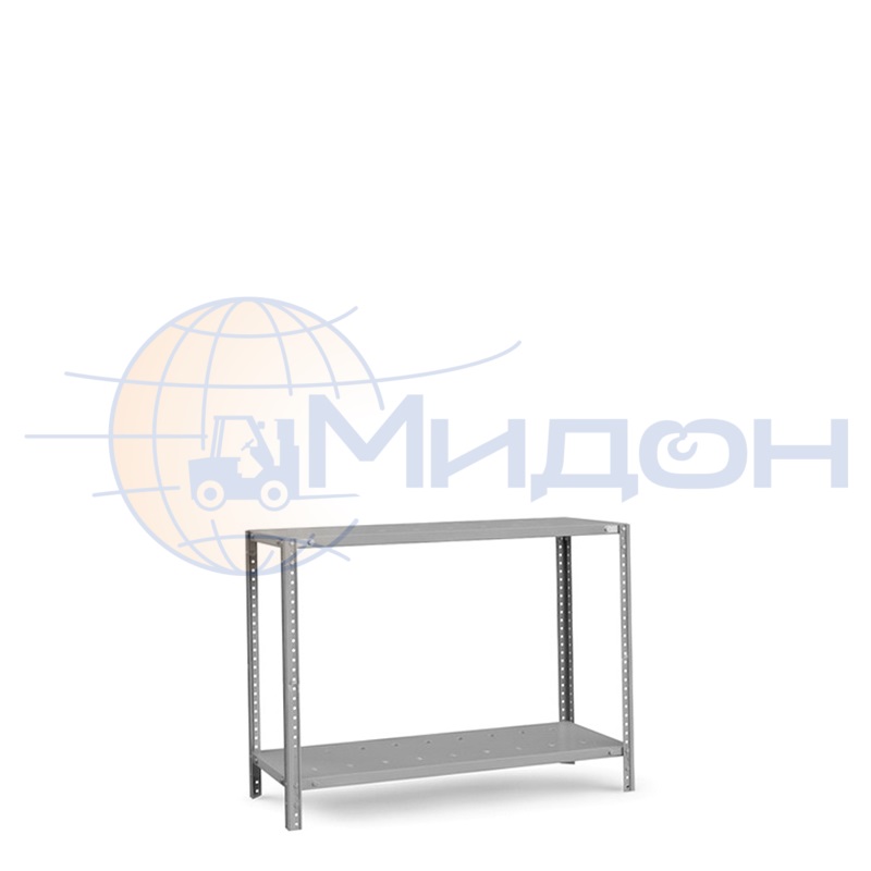 Стеллаж полочный Лайт ТС-11262 (1000х1200х600) 500 кг(стеллаж), 120 кг(полка), 2 полки обычные