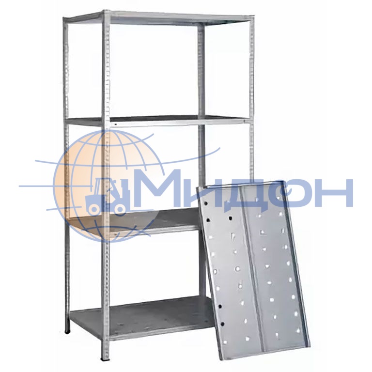 Стеллаж полочный Лайт ТС-1762 (1000х700х600) П 500 кг(стеллаж), 120 кг(полка), 2 полки перфорированные