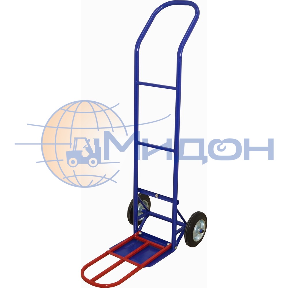 Тележка двухколёсная КГ 150 П (150кг) с откидной полкой (колёса ф200: надувные, Китай)