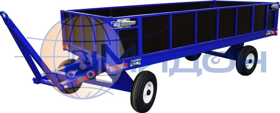 Тележка платформенная большегрузная (3т) с настилом и бортами сплошными БТ 1 ЦБ ( 1250х2000 ) (колёса ф540: надувные)