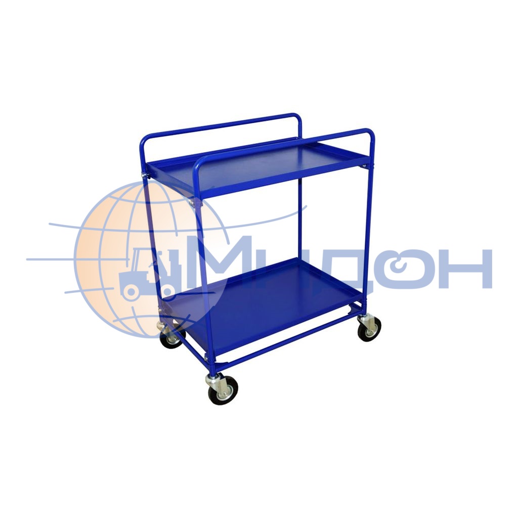 Тележка сервисная с продольной ручкой СТБ 2 ( 600х900 ) (колёса ф125: стандартные, Китай)