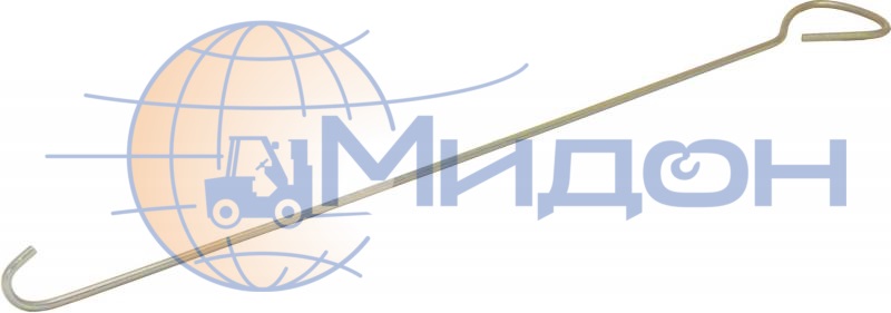 Крючок P 501 для тележки с пластиковыми ящиками, оцинкованная сталь 890 х 120 х 60