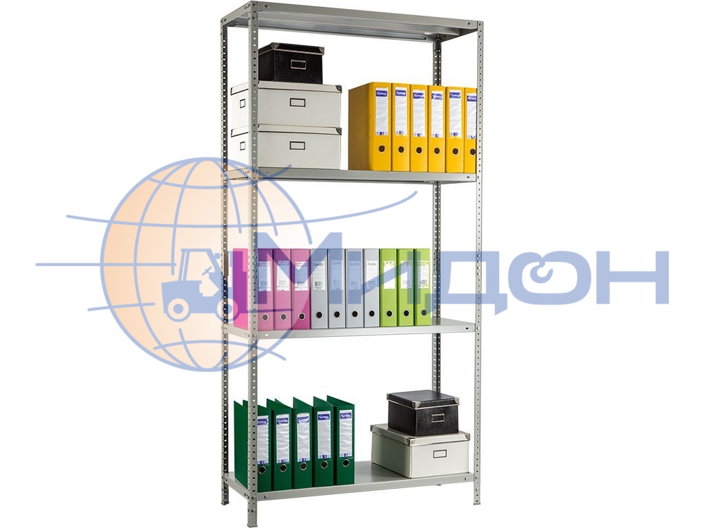 Стеллаж полочный медицинский СТМ MS 200KD/100x60/4 (2000х1000х600) 500 кг(стеллаж), 100 кг(полка) 4 полки