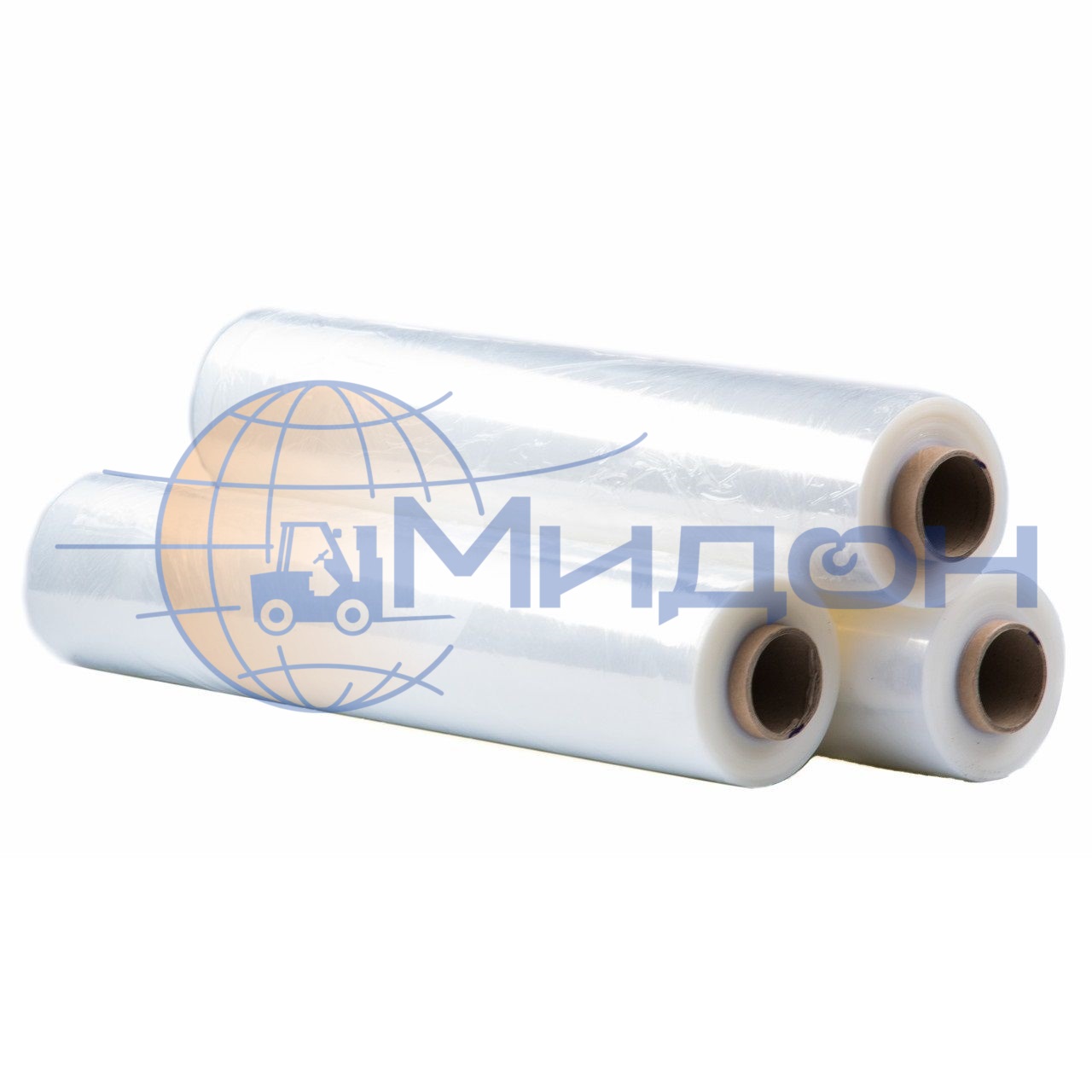 Стрейч-плёнка упаковочная 17мкм*500мм (вторичное сырьё) 50 рулонов 2 кг (ручная)