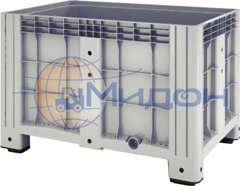 Контейнер пластиковый SDBOX 1208 S крупногабаритный 1200 х 800 х 800 cплошной на ножках