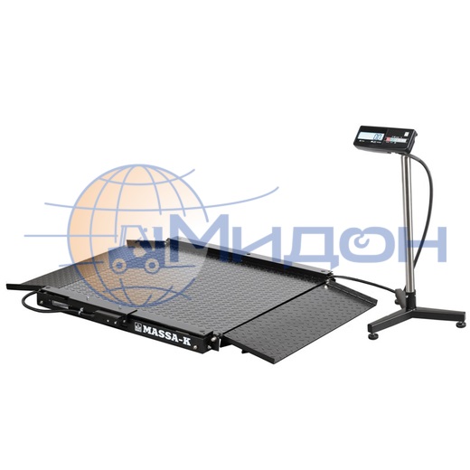 Весы товарные платформенные МАССА 4D-LA-4-1000 (1500x1200мм), с пандусами