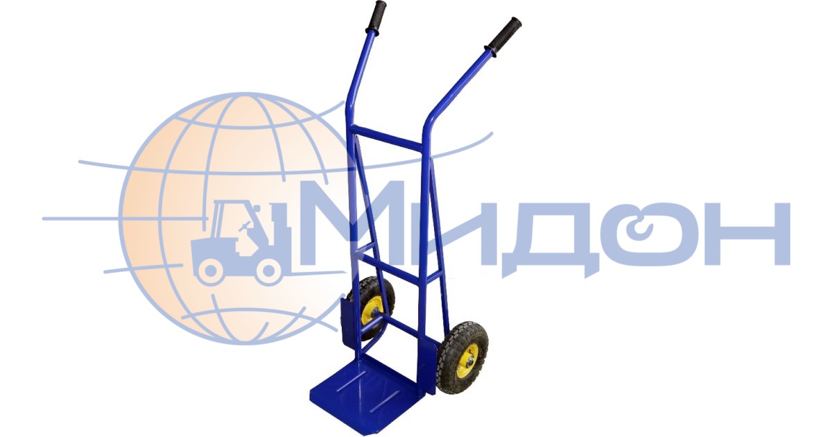 Тележка двухколёсная КГ 200 (200кг) (колёса ф260: надувные, ПШ игольчатый, Китай)