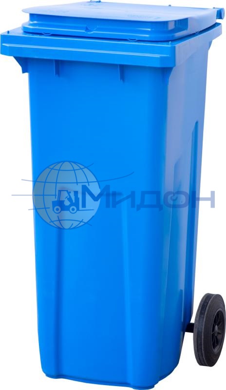 Контейнер мусорный на 2-x колесах с крышкой (HDPE) Цвет: синий МКТ 120 550 х 480 х 995