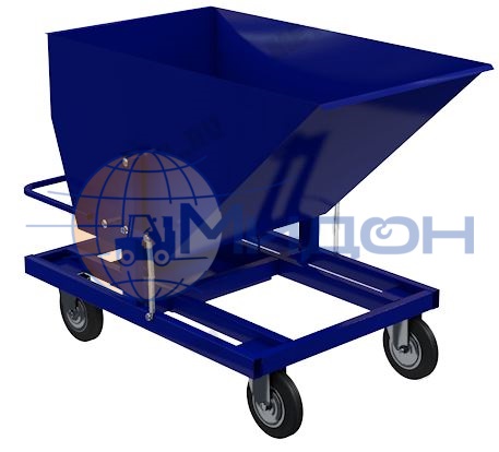 Тележка для сбора стружки и СОЖ, ТПС ( 750х1235х820 ) (колёса ф160: стандартные, Китай)