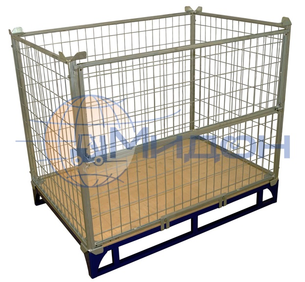 Ограждение для европоддона (сетчатое) ОПС 1 ЦИНК ( 800х1200х860 ) (1500кг)