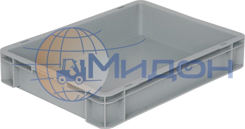 Ящик пластиковый 802 универсальный. сплошной, гладкое дно 400 х 300 х 75