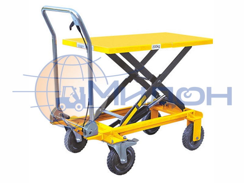 Стол подъёмный передвижной SP200 г/п 200 кг, подъем - 330-1000 мм